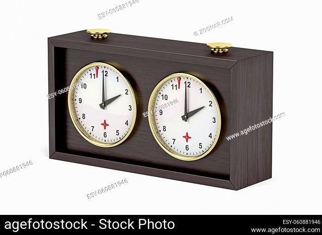 Chess clock on white background