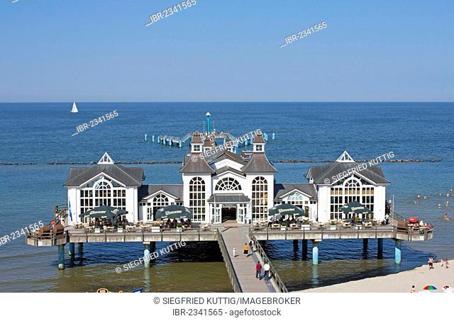 Sellin sea bridge, pier, Ruegen Island, Mecklenburg-Western Pomerania, Germany, Europe