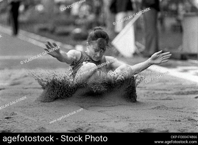 ***JUNE 5, 1980 FILE PHOTO***Athlete Jarmila Nygrynova of Czech Republic competes during the Twentieth Edition of the Golden Spike Ostrava