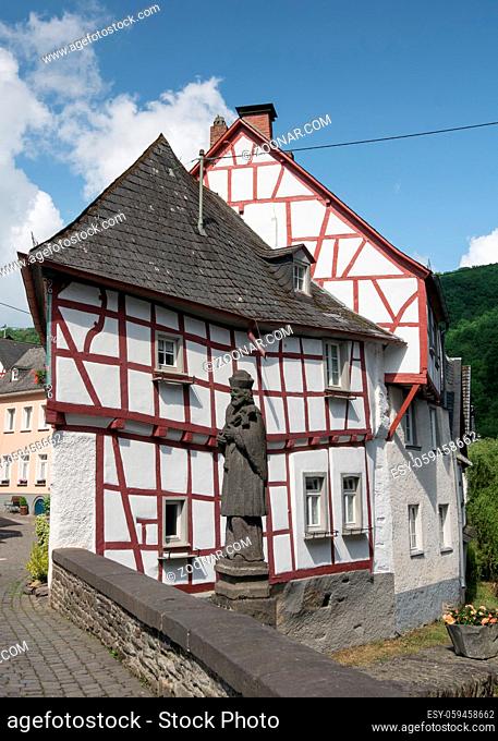 Traditional half-timber houses of the Eifel region, Monreal, Germany