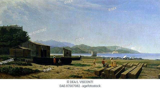 The gulf of La Spezia, 1864-1867, by Tammar Luxoro (1825-1899).  Genoa, Museo Dell'Accademia Ligustica Di Belle Arti (Art Museum)