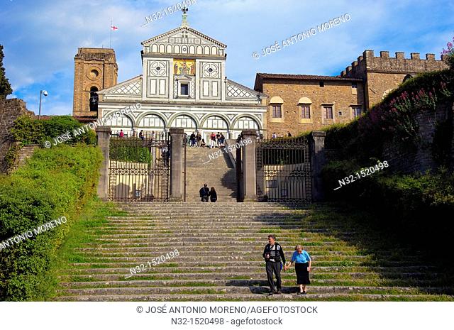 San Miniato al Monte, Florence, San Miniato al Monte church, Tuscany  Italy  Europe