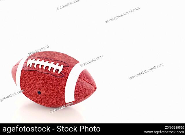 Football whith lot of Copyspace - Isolated on white background
