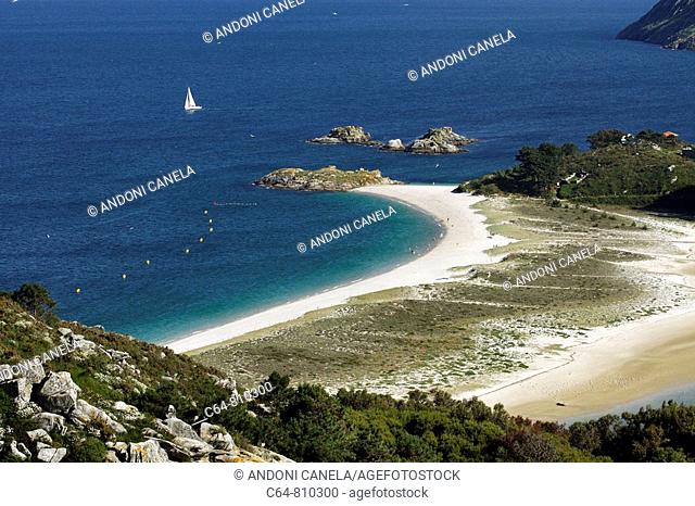 Rodas beach, Cies islands, Atlantic Islands National Park, Galicia, Spain