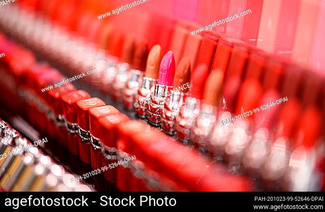 22 October 2020, Hamburg: Lipsticks from the Dior brand, shot in a Douglas store on Jungfernstieg. Photo: Daniel Reinhardt/dpa