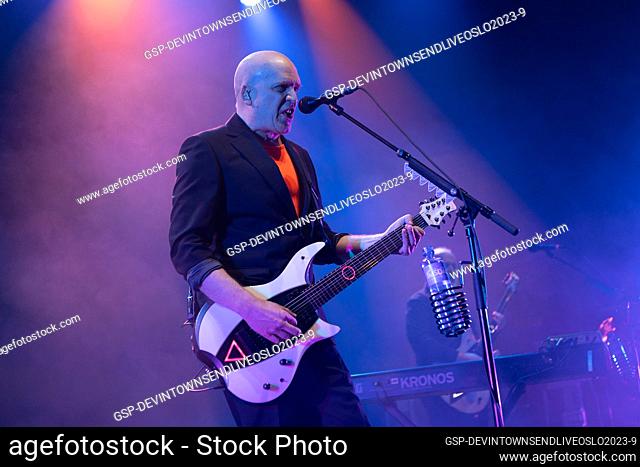 Oslo, Norway. 21st, February 2023. The Canadian singer, songwriter and guitarist Devin Townsend performs a live concert at Sentrum Scene in Oslo
