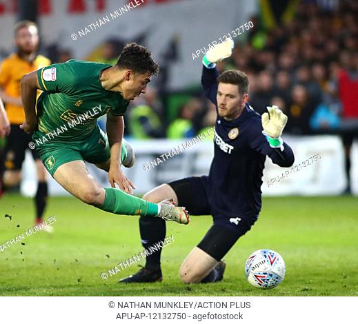 2019 EFL League Two Playoff Semi Final 1st Leg Newport County v Mansfield Town May 9th. 9th May 2019, Rodney Parade, Newport
