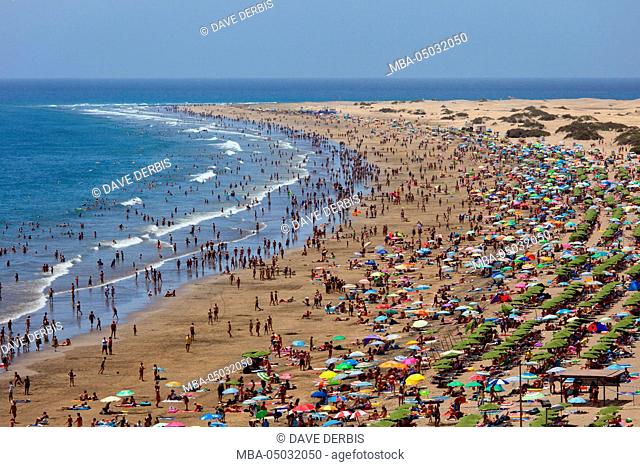 Playa del Ingles, beach, sand, vacation, Maspalomas, swimming, Gran Canaria, Spain