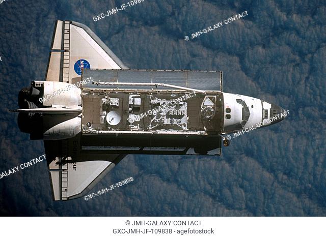 This view of the Space Shuttle Endeavour was provided by an Expedition 20 crewmember during a survey of the approaching vehicle prior to docking with the...