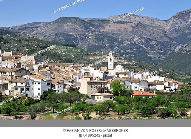 View of the village Benimantell, Costa Blanca, Spain, Europe