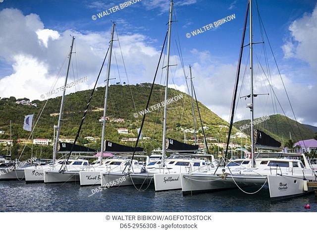 British Virgin Islands, Tortola, Sopers Hole, marina and yachts