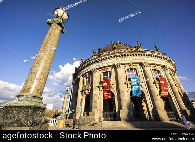 Bode Museum and bridge over the river Spree, Museum Island, Berlin, Germany, Europe