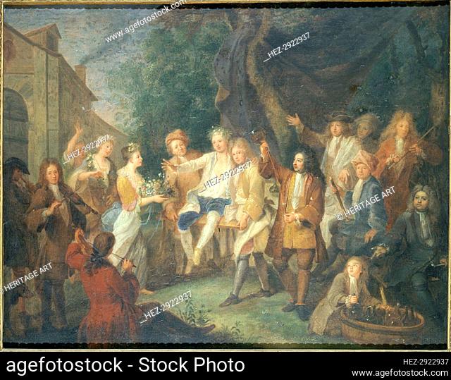 Artist meeting, around 1700, c1700. Creator: Unknown