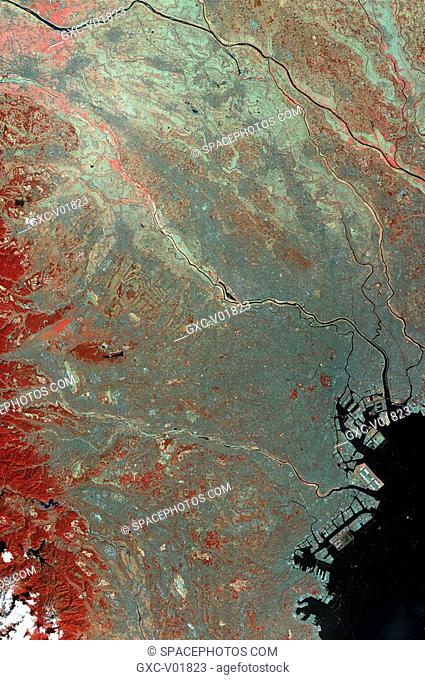 This image of the city of Tokyo was acquired on March 22, 2000. With its 14 spectral bands from the visible to the thermal infrared wavelength region
