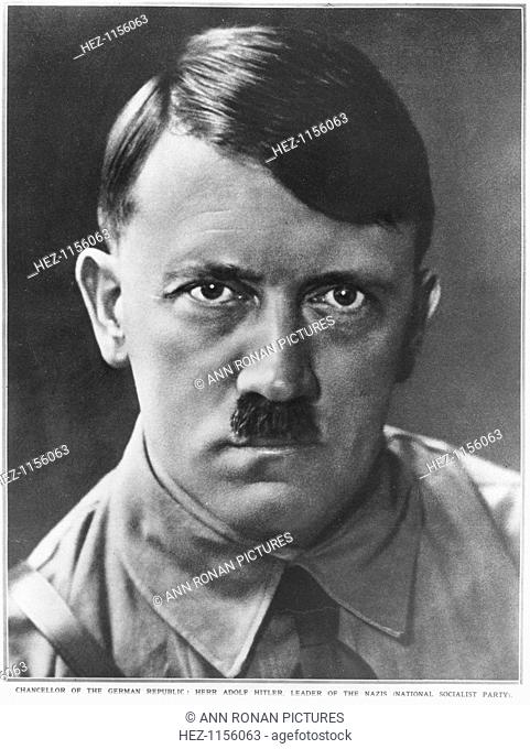 Adolf Hitler, Chancellor of the German Republic, c1933. Adolf Hitler (1889-1945) became leader of the National Socialist German Workers (Nazi) party in 1921