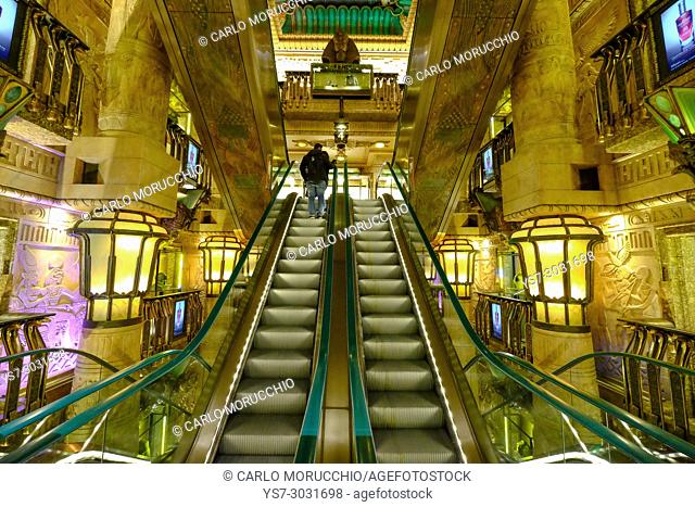 Egyptian escalator, Harrods department store, London, United Kingdom