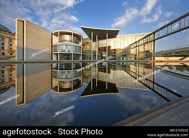 Paul-Löbe-Haus and Spree in the morning light, government district, Berlin-Mitte, Berlin, Germany, Europe