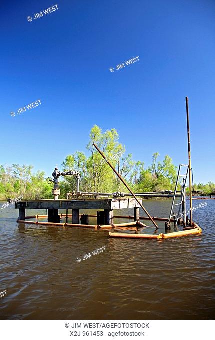 Bayou Sorrel, Louisiana - Oil and gas production in the Atchafalaya River Basin swamp