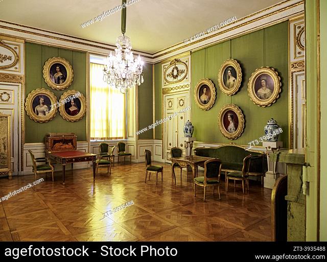 Drottningholm Palace, interior, Stockholm, Stockholm County, Sweden
