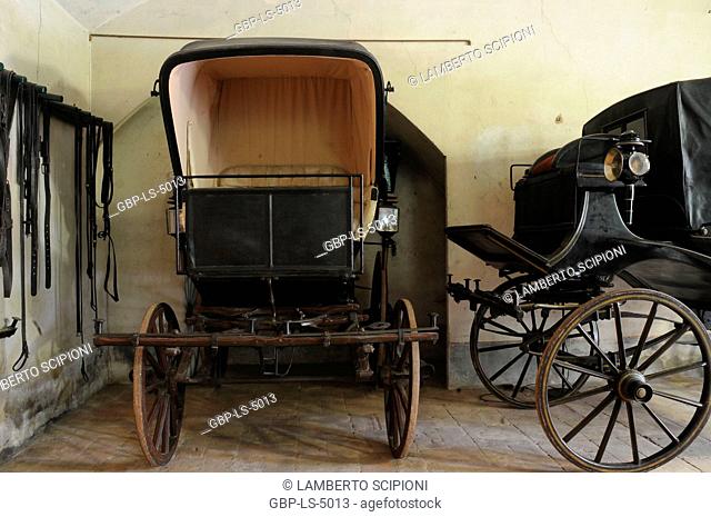 carriage, garage, House Sant Agata, Giuseppina Strepponi, Giuseppe Verdi, 2013, Italy
