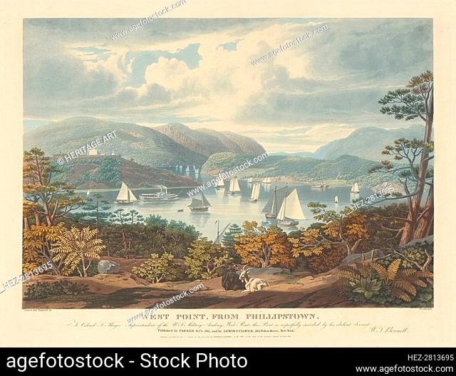 West Point, from Phillipstown, published 1831. Creator: William James Bennett