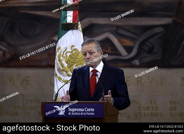 November 16, 2022, Mexico City, Mexico: Mexico’s Minister president of the Supreme Court of Justice, Arturo Fernando Zaldívar Lelo de Larrea