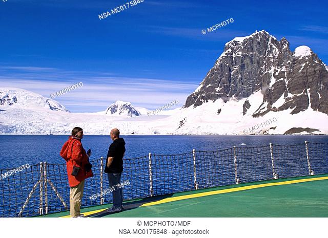 Passengers on Antarctic Dream in Lemaire Channel, Antarctica
