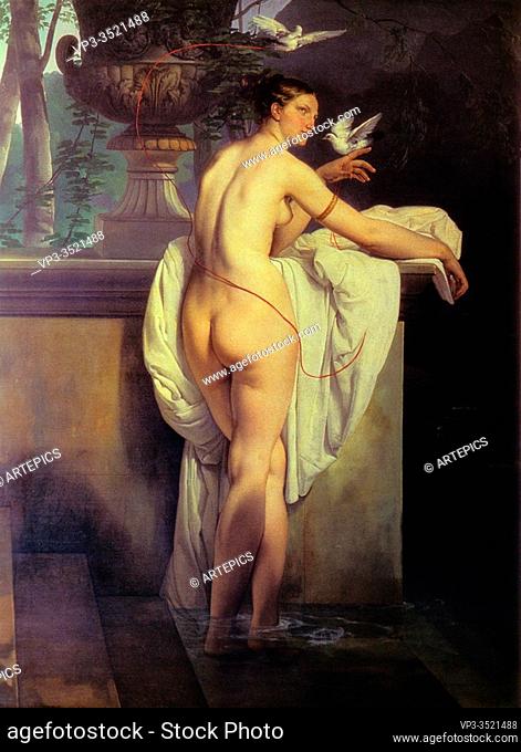 Francesco Hayez - Venus Playing Doves Portrait Ballerina Carlotta Chabert 1830