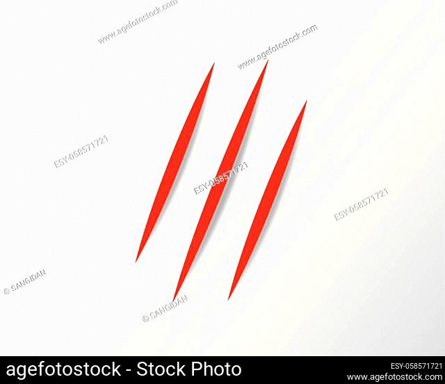 claw, scratches vector illustration design