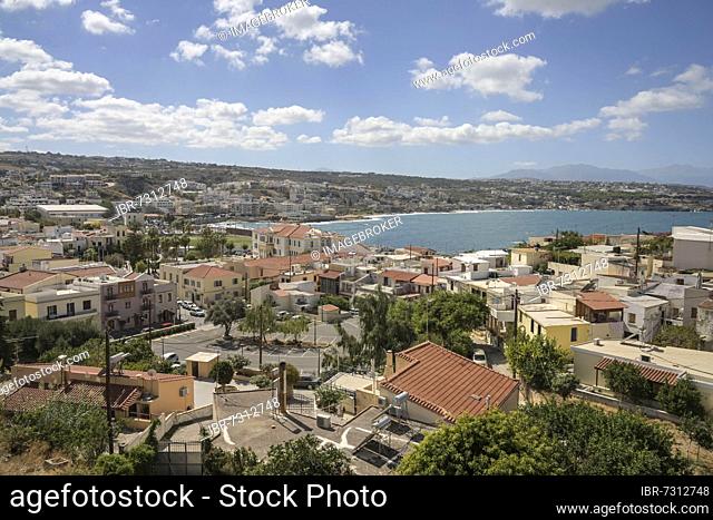 City view, western new town, Rethymno, Crete, Greece, Europe