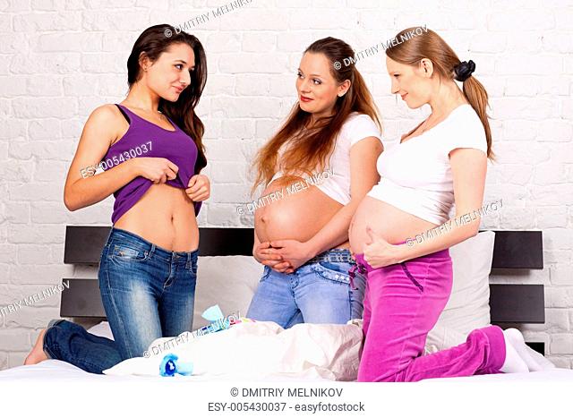 Three pregnant girlfriend