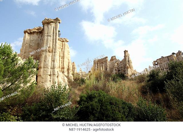 Les Orgues rock formations, Arles-sur-Tech, Pyrenees-Orientales, Languedoc-Roussillon, France