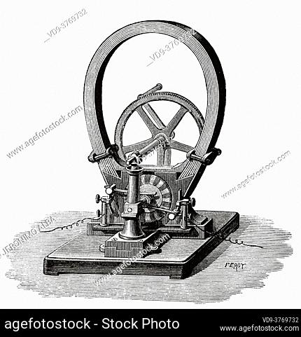 Gramme magneto. Zenobe Gramme's small hand dynamo for laboratory work. Zenobe Gramme (1826-1901) a Belgian electrical engineer