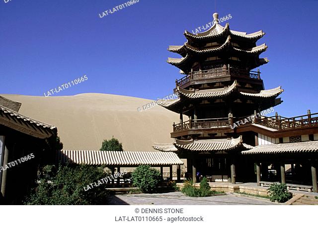 South of Dunhuang city, and surrounded by the Echoing-Sand or Singing Sand Mountain, Crescent Spring or Crescent Moon lake is a small lake which is a natural...