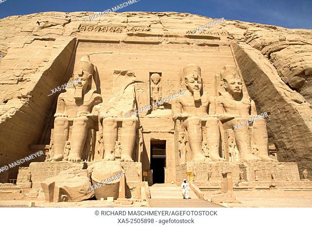 Colossi of Ramses II, Sun Temple, Abu Simbel, Egypt