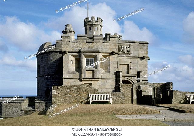 Pendennis Castle. General view of the keep and northern entrance block