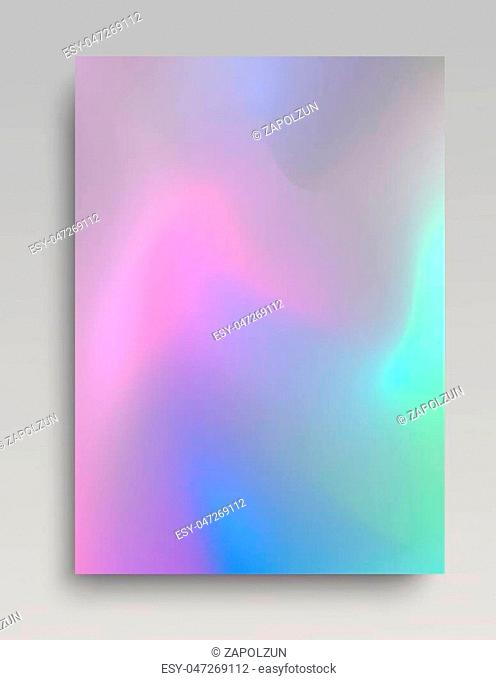Realistic glowing hologram paper backdrop for cards, invitations, posters and web design