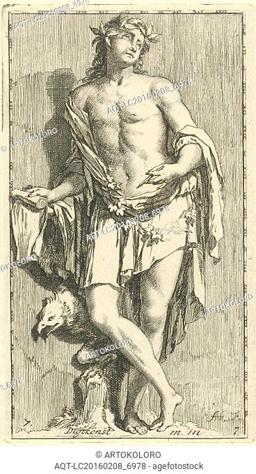 Personification of poetry, Arnold Houbraken, 1710 - 1719
