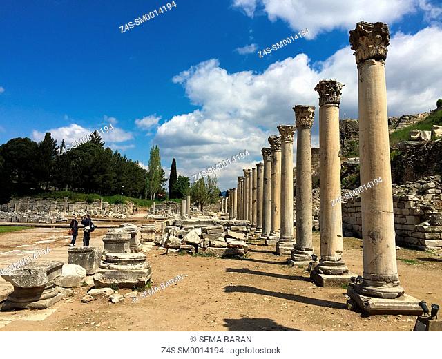 South gate Agora in the Roman ruins of Ephesus, Efes, Selcuk, Kusadasi, Turkey, Europe