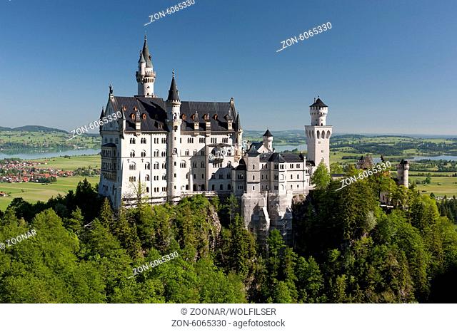 landmark castle Neuschwanstein in Bavaria