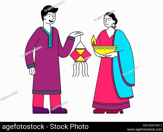 Big happy indian family in national dress isolated vector illustration,  Stock Vector, Vector And Low Budget Royalty Free Image. Pic. ESY-041944917  | agefotostock