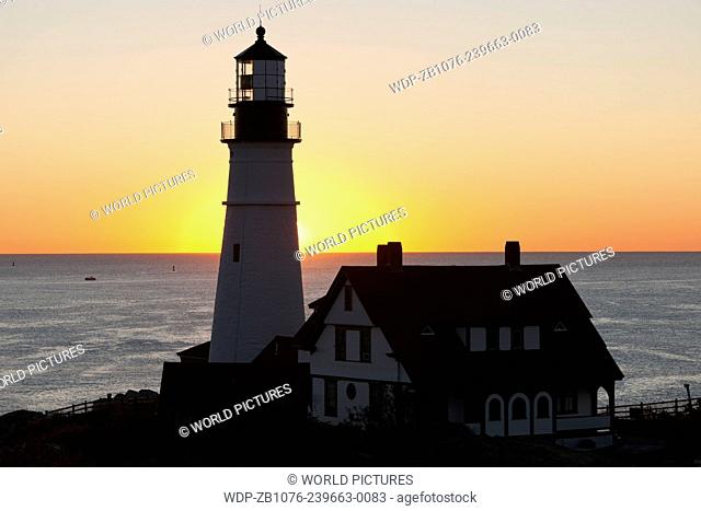 Portland Head Lighthouse at sunrise; Portland, Maine