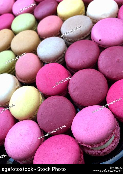 Multiple coloured macarons