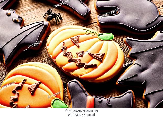 Halloween homemade gingerbread cookies