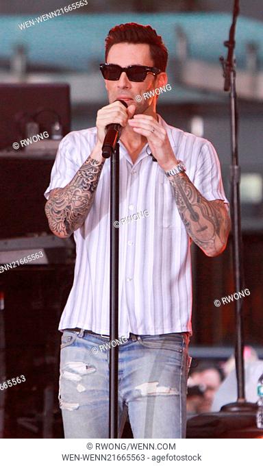 Maroon 5 perform on the 'Today' show as part of their Toyota Concert Series Featuring: Adam Levine, Maroon 5 Where: New YorK City, New York
