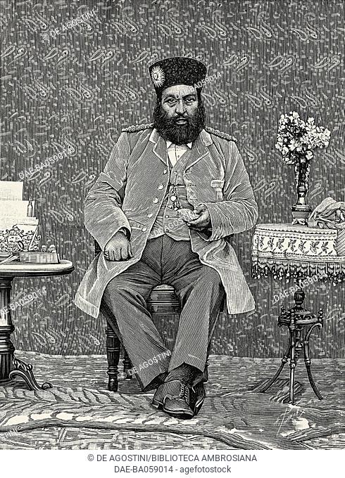 Abdur Rahman Khan (1844-1901), Emir of Afghanistan, illustration from L'Illustration, No 3059, October 12, 1901. DeA / Veneranda Biblioteca Ambrosiana, Milan