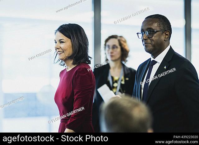 (LR) Annalena Baerbock (Buendnis 90/The Greens), Federal Foreign Minister, and Vincent Biruta, Foreign Minister of Rwanda