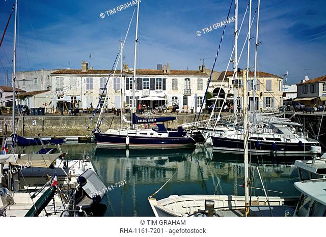 Harbour scene Quai Job Foran, St Martin de Re on Ile de Re in France