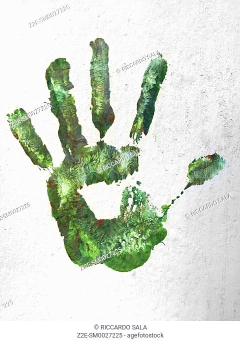Green Handprints. . .