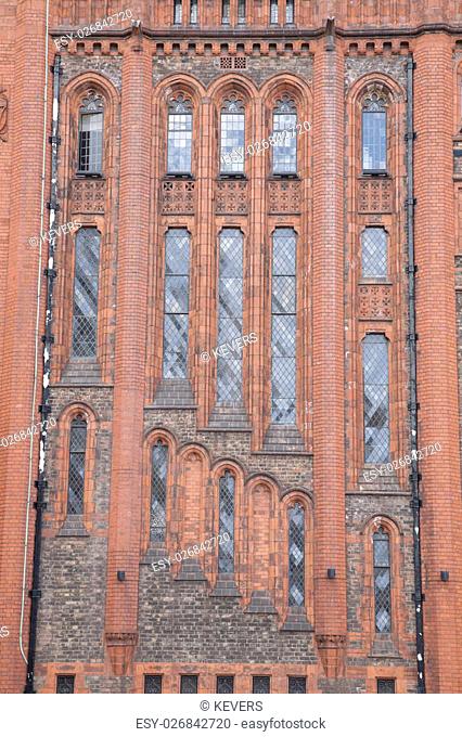 Facade of Liverpool University Victoria Building by Alfred Waterhouse 1892